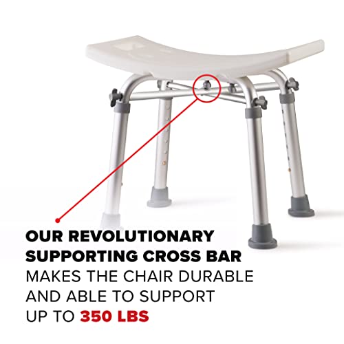 Heavy Duty Adjustable Bath Chair for Slippery Bathtubs