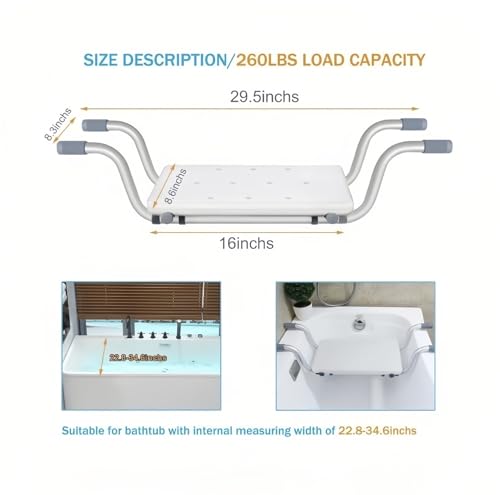 Adjustable Bath Bench Seat for Elderly and Disabled