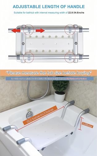 Adjustable Bath Bench Seat for Elderly and Disabled