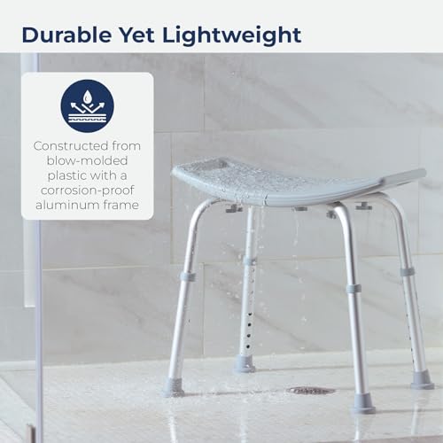 Adjustable Shower Stool with Suction Feet - Shower Chair