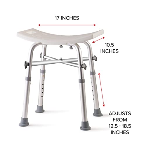 Heavy Duty Adjustable Bath Chair for Slippery Bathtubs