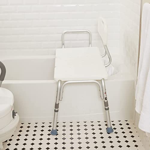 Height-Adjustable Transfer Bench for Slippery Bathtubs