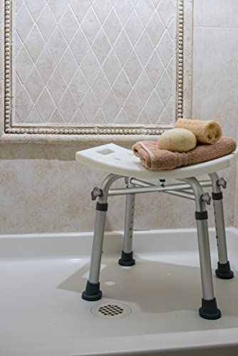 Heavy Duty Adjustable Bath Chair for Slippery Bathtubs