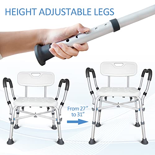 Bariatric Bath Chair with Arms for Elderly & Disabled