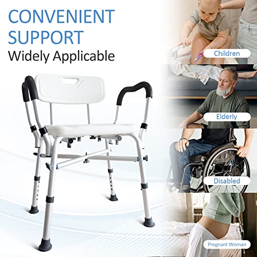 Bariatric Bath Chair with Arms for Elderly & Disabled