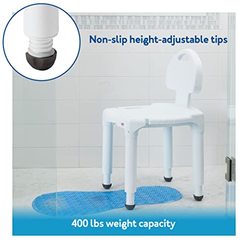 Senior Bath Chair with Back Support, 400lb Capacity