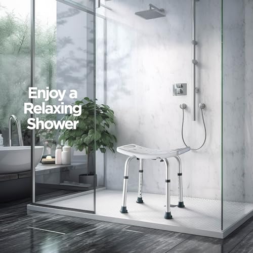 Elderly Shower Chair with Back Scrubber and Sponge