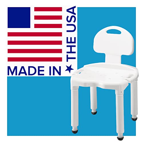 Senior Bath Chair with Back Support, 400lb Capacity