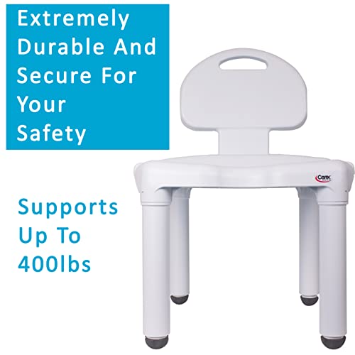 Senior Bath Chair with Back Support, 400lb Capacity