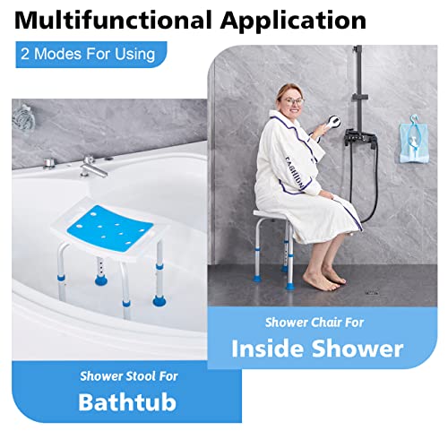 SOUHEILO Shower Chair with Grab Bar for Seniors