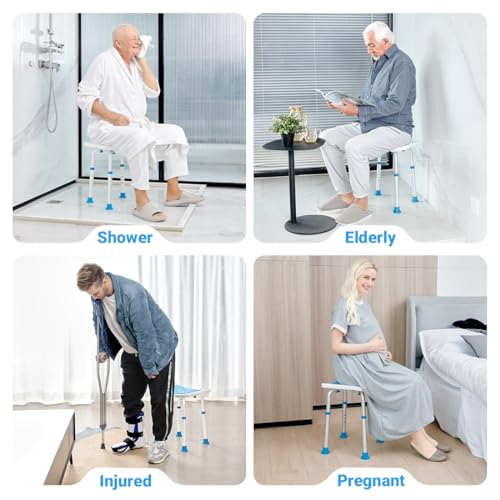 Height Adjustable Bath Bench for Seniors, Elderly, Disabled