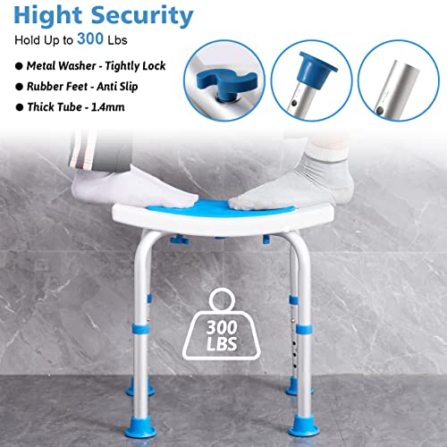 SOUHEILO Shower Chair with Grab Bar for Seniors