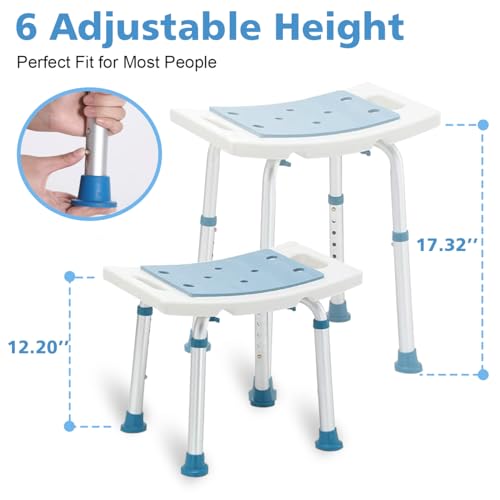 SOUHEILO Shower Chair with Grab Bar for Seniors