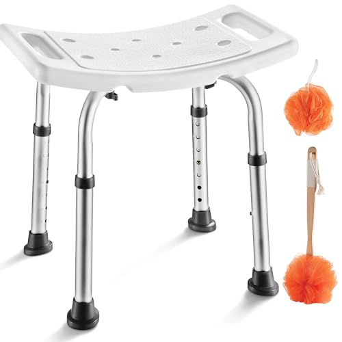 Elderly Shower Chair with Back Scrubber and Sponge