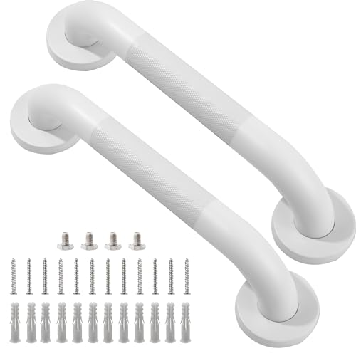 2 Pack White Anti-Slip Bathtub Grab Bars