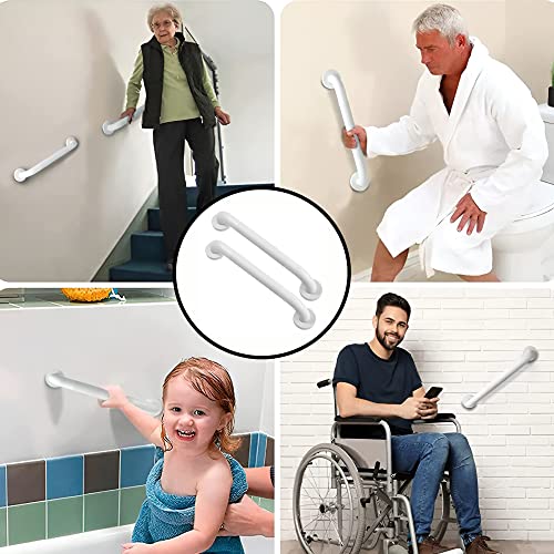 2 Pack White Anti-Slip Bathtub Grab Bars