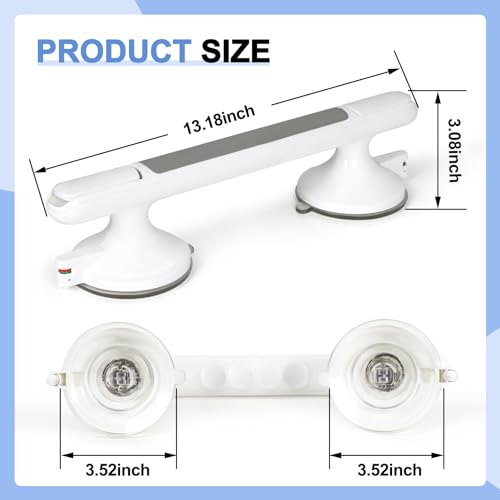 Suction Cup Grab Bars for Safe Bathing