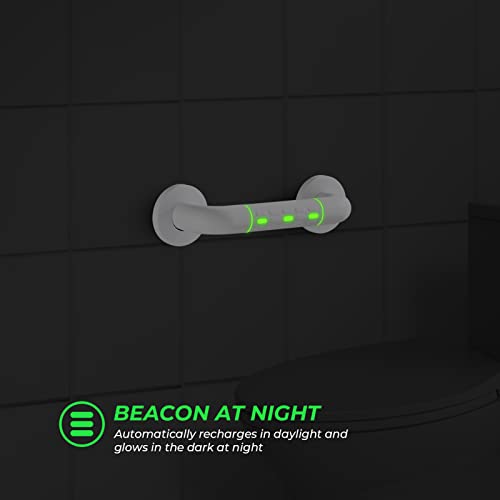 White 12 inch Bathroom Grab Bar for Seniors