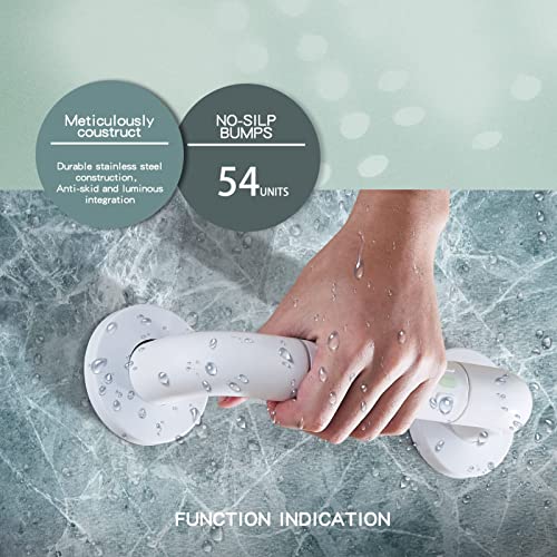 White 12 inch Bathroom Grab Bar for Seniors