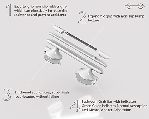 2 Pack Suction Shower Handles for Elderly