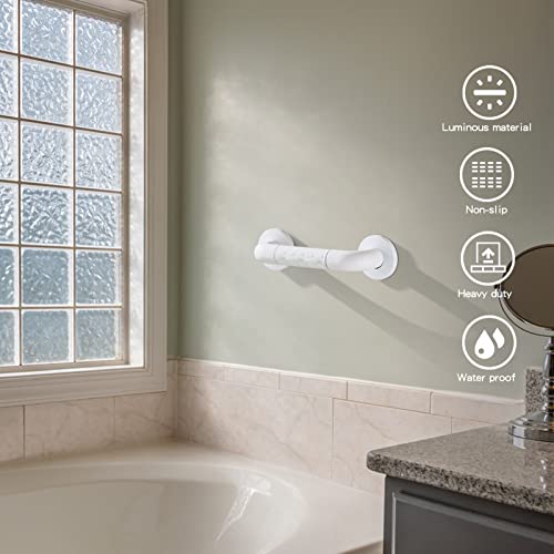 White 12 inch Bathroom Grab Bar for Seniors