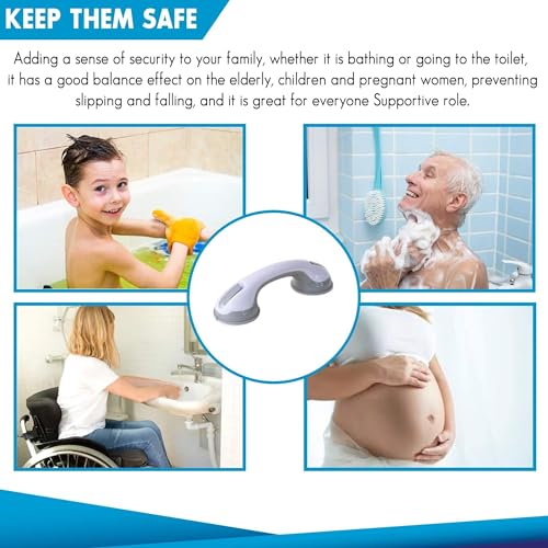 12" Slip-Proof Grab Bars for Slippery Bathtubs & Showers
