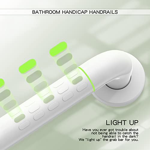 White 12 inch Bathroom Grab Bar for Seniors