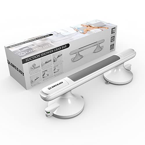LORESJOY 12" Suction Grab Bars for Slippery Bathtubs