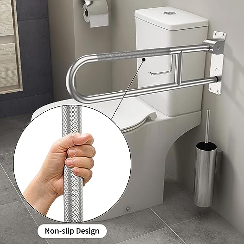 30.3 Inch Brushed Nickel Anti-Slip U-Shaped Grab Bar