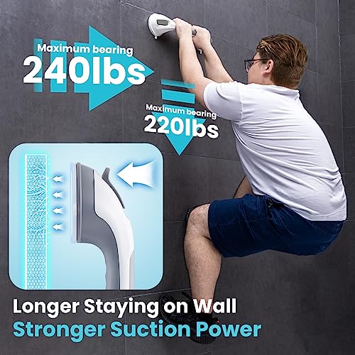 2 Pack Heavy Duty Suction Grip Bars for Bathtubs