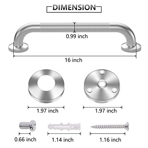16 Inch Anti-Slip Grab Bars for Bathrooms Jumbo
