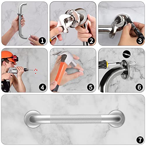 16 Inch Anti-Slip Grab Bars for Bathrooms Jumbo