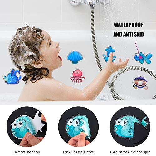 20 Sea-Themed Bathtub Stickers for Kids safety