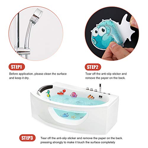 20 Sea-Themed Bathtub Stickers for Kids safety