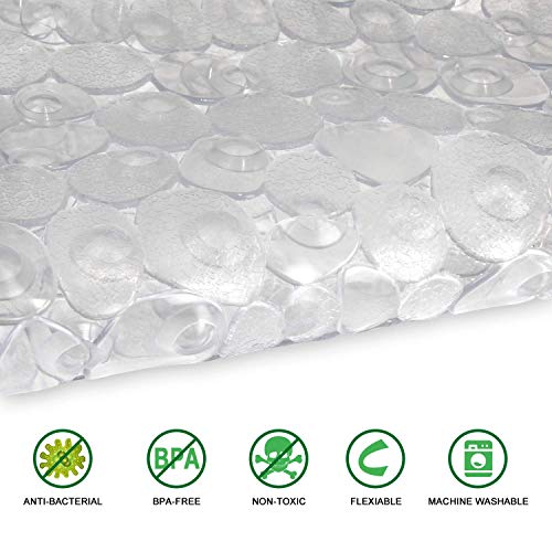 BPA-Free Oval Shower Mat with Suction Cups