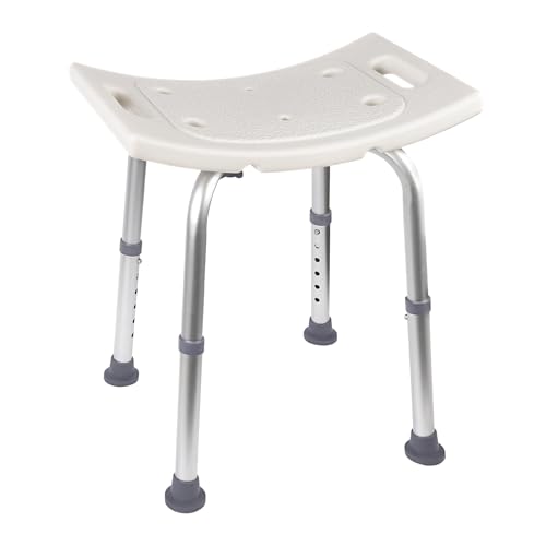 Adjustable Shower Bench for Elderly and Disabled - White
