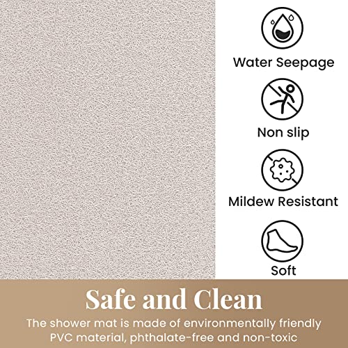 Non-Slip Shower Mat for Safe Bathtubs, Quick-Drying