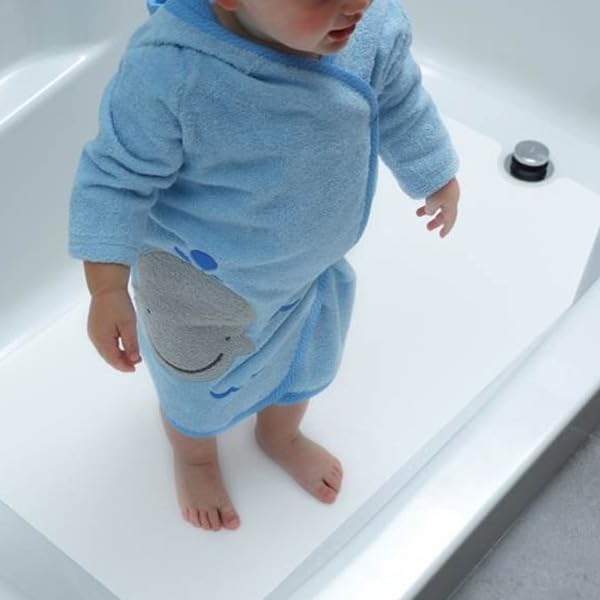 16" x 40" White Vinyl Non-Slip Bathtub Mat