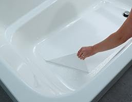 16" x 40" White Vinyl Non-Slip Bathtub Mat