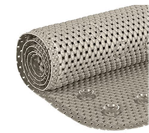 Luxury Non-Slip Bath Mat with Drainage - Grey
