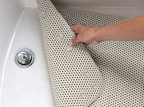 Luxury Non-Slip Bath Mat with Drainage - Grey