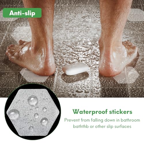 36 Anti-Slip Bathtub Stickers with Premium Scraper