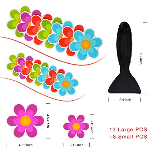 20 Bright Flower Non Slip Bathtub Stickers