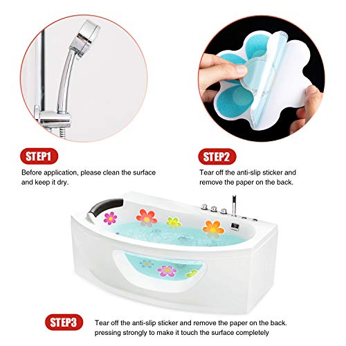 20 Bright Flower Non Slip Bathtub Stickers