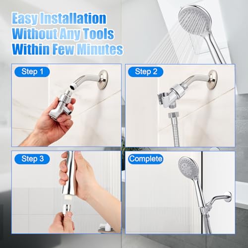 Detachable Handheld Shower Head - 5 Functions, Extra Long