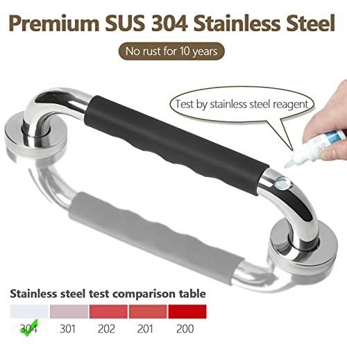 12" Anti-Slip Bathroom Grab Bars - 2 Pack