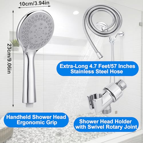 Detachable Handheld Shower Head - 5 Functions, Extra Long