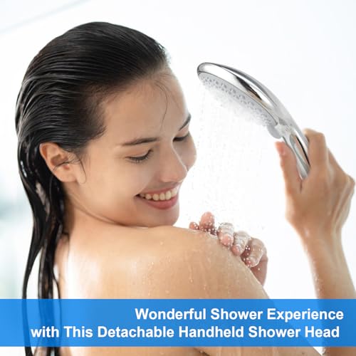 Detachable Handheld Shower Head - 5 Functions, Extra Long