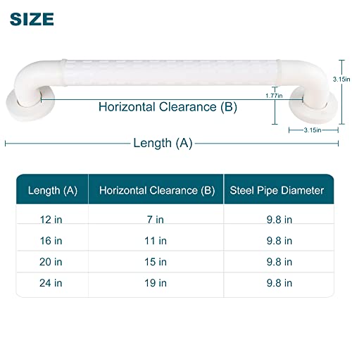 Heavy Duty White Bath Grab Bars for Elderly