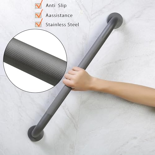 2 Pack Gray Anti-Slip Bathtub Grab Bars